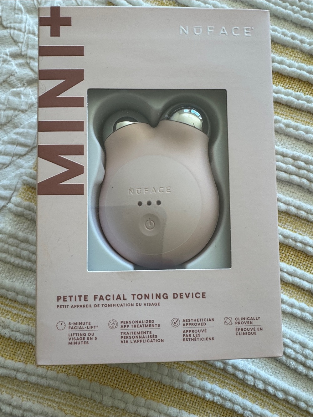 NuFACE Mini+ Petite Facial Toning Device in Blush Pink